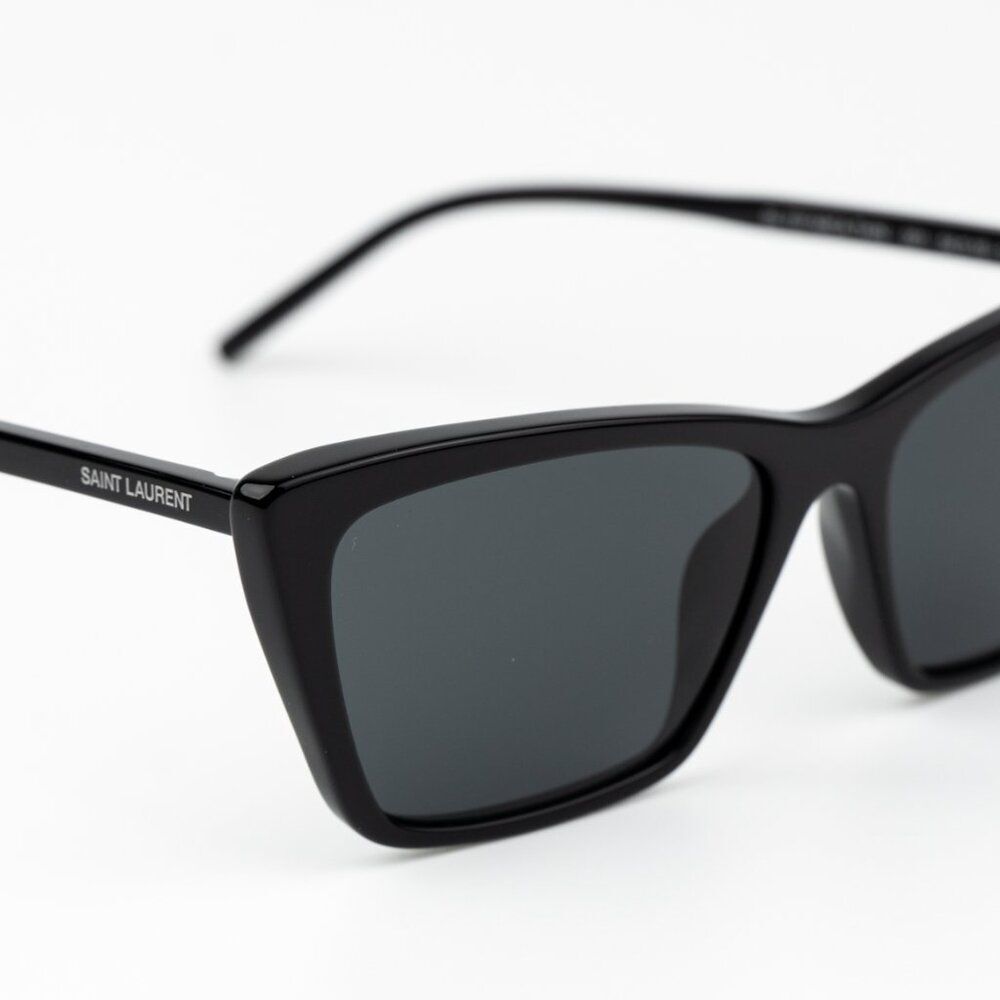 Saint Laurent Women Sunglasses Black Cat Eye SL737 MICA THIN 001 BRAND NEW - Picture 12 of 15